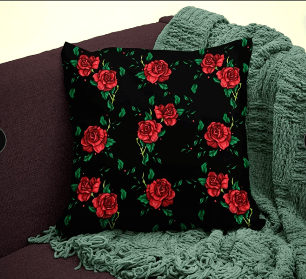 Flowery Fabric Pillow