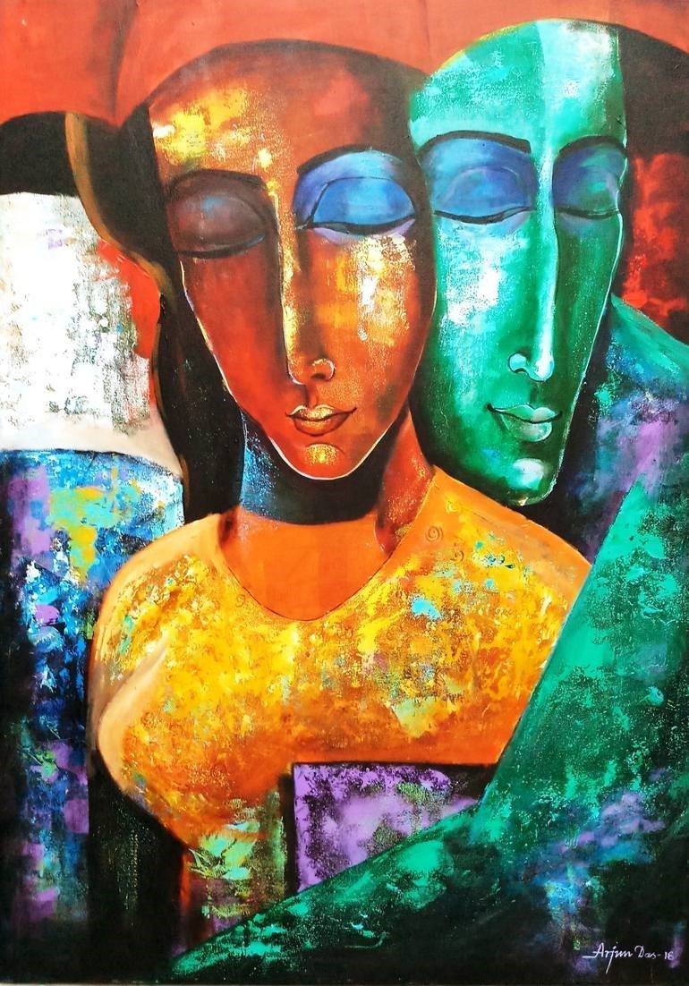 Abstract couple painting